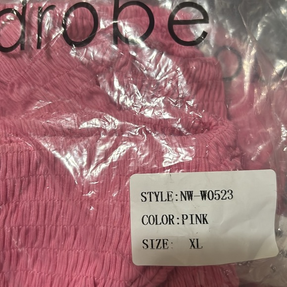 🆕 2/$75 NWT Naked Wardrobe | 2 Piece Smocked Bikini | Pink | Size Large - Picture 12 of 12